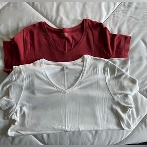 2 Tees by Coldwater Creek, size L